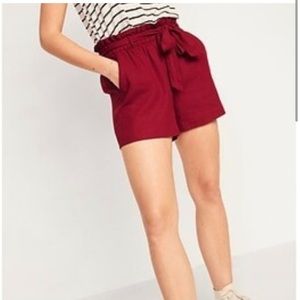 Old Navy High-Waisted Tie-Belt Linen-Blend Shorts for Women